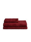 Σετ πετσέτες και χαλάκι μπάνιου homelovers organic 40X66+68X137+50X70 / Red